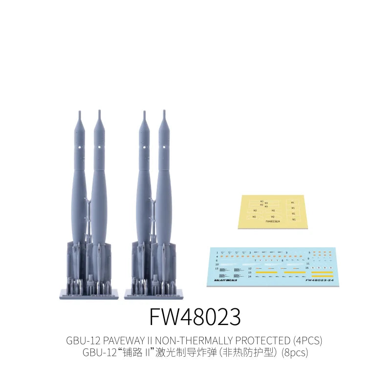 Galaxy Model 1/48 gray GBU-12 Paveway II bombs aircraft weapons