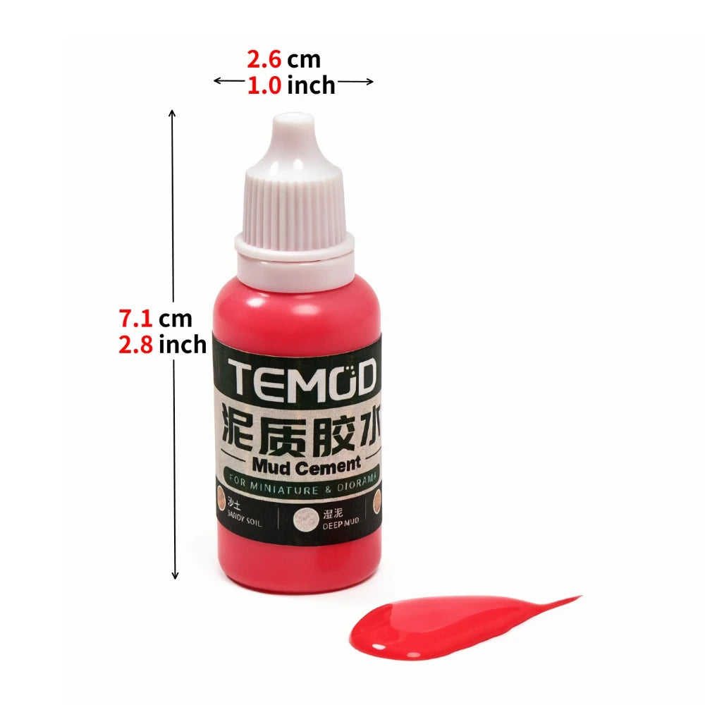 TEMOD mud-textured scenic glue, Rose Red
