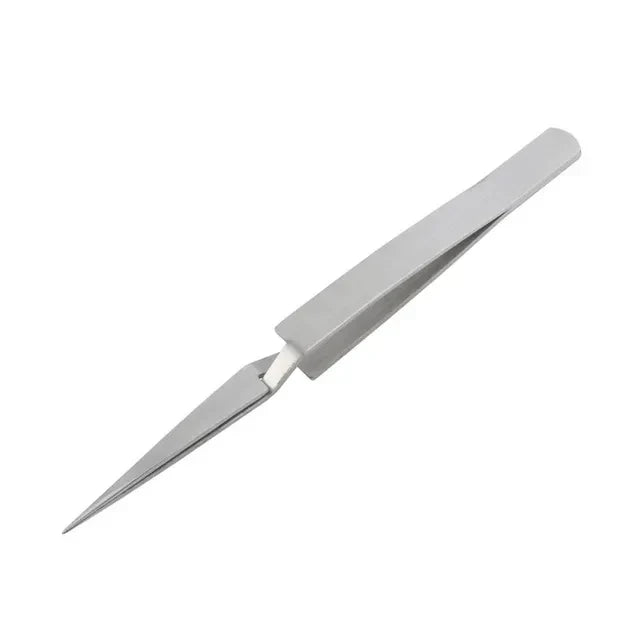 Stainless steel reverse tweezers with pointed tips