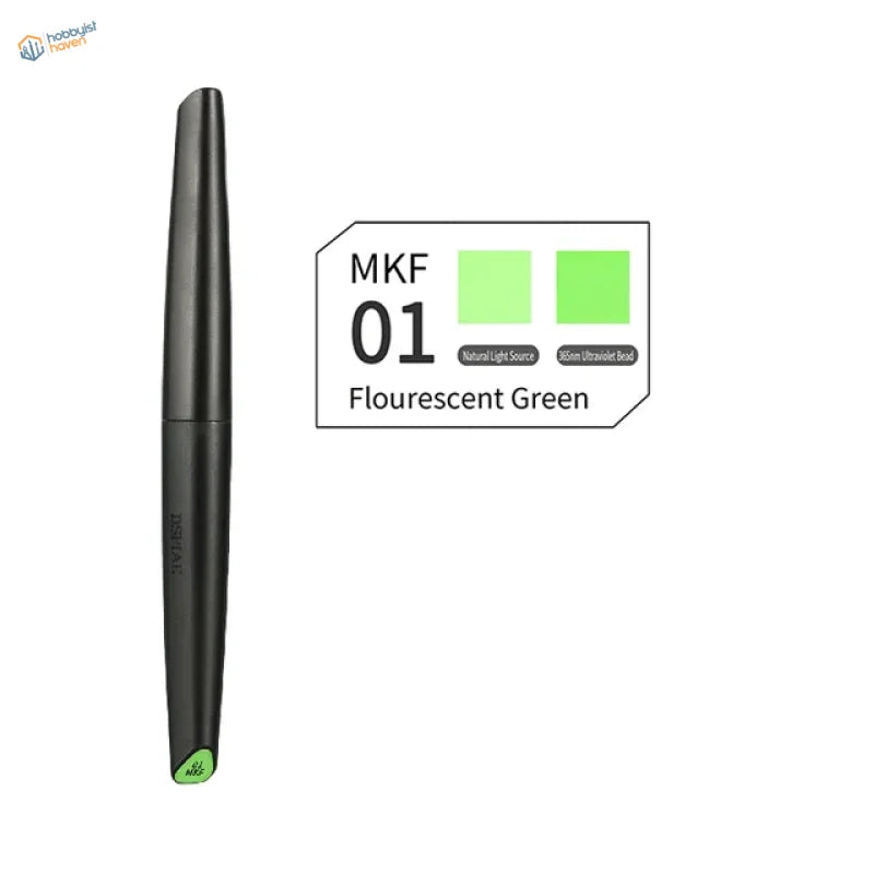 Black mkf 01 water-based fluorescent pen with green tip