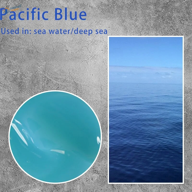 Water simulating paste in Pacific blue acrylic paste vibrant teal hue
