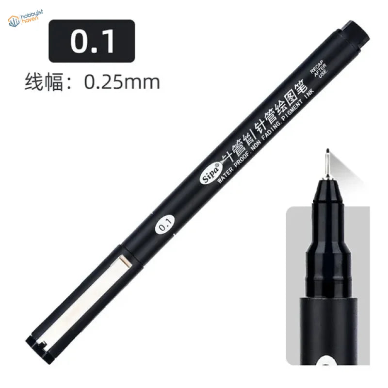 Black Sina waterproof panel liner marker 0.1mm fine tip