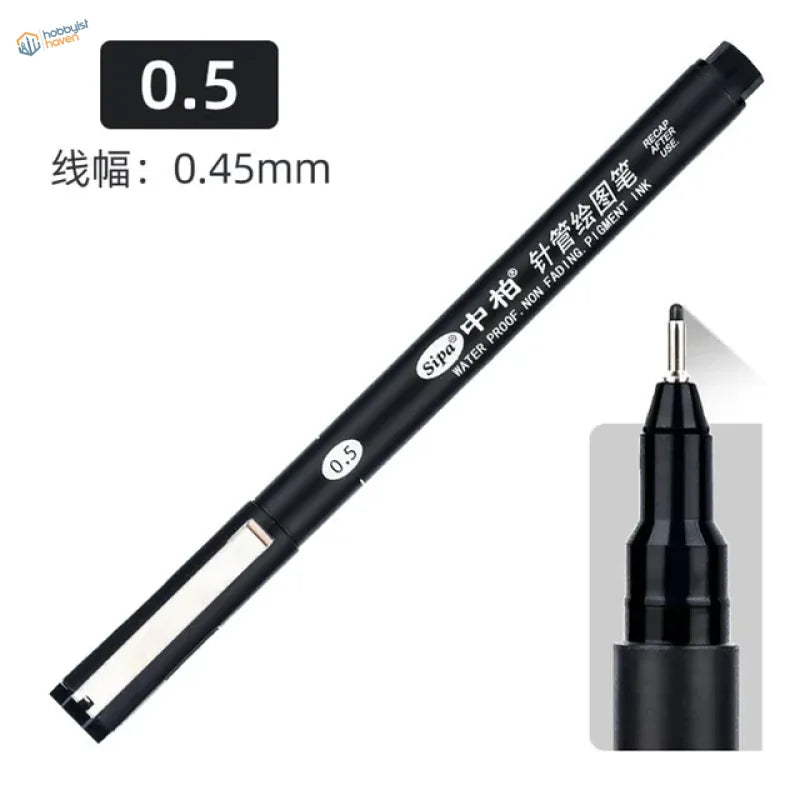 Black sina waterproof panel liner marker 0.5mm fine-tip pen