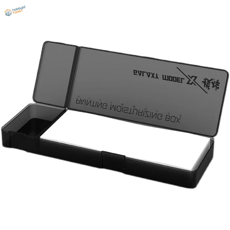 Galaxy model x wet palette: black moisture box with foam piece, white paper inside