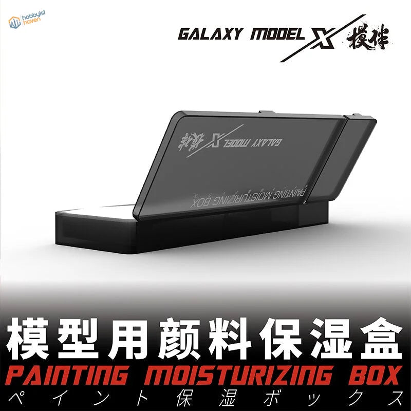 Wet palette black plastic galaxy model with foam piece and transparent lid