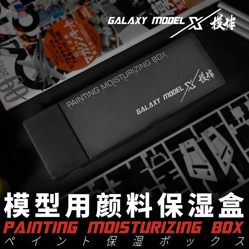 Wet Palette black box with painting moisturizing label and foam piece