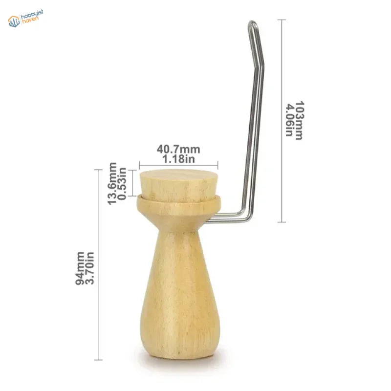Light wood handle with metal hook for figure painting scale modeling