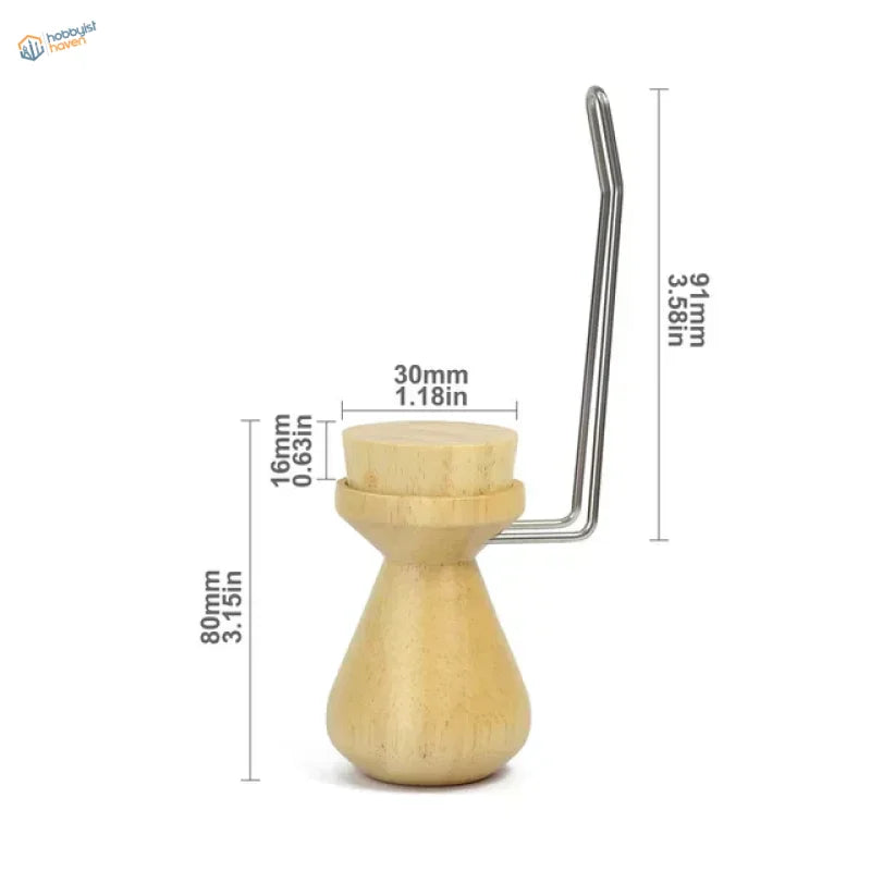 Light wood handle shoe horn with metal tip for figure painting scale modeling