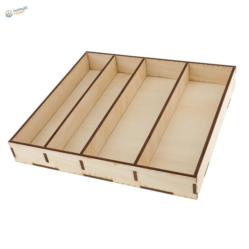 Wooden paint glue bottle storage rack with 4 compartments