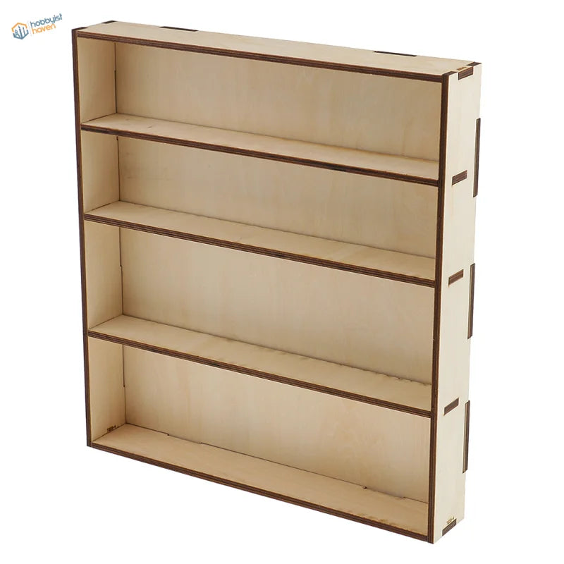 Light wooden paint glue bottle storage rack with 4 shelves