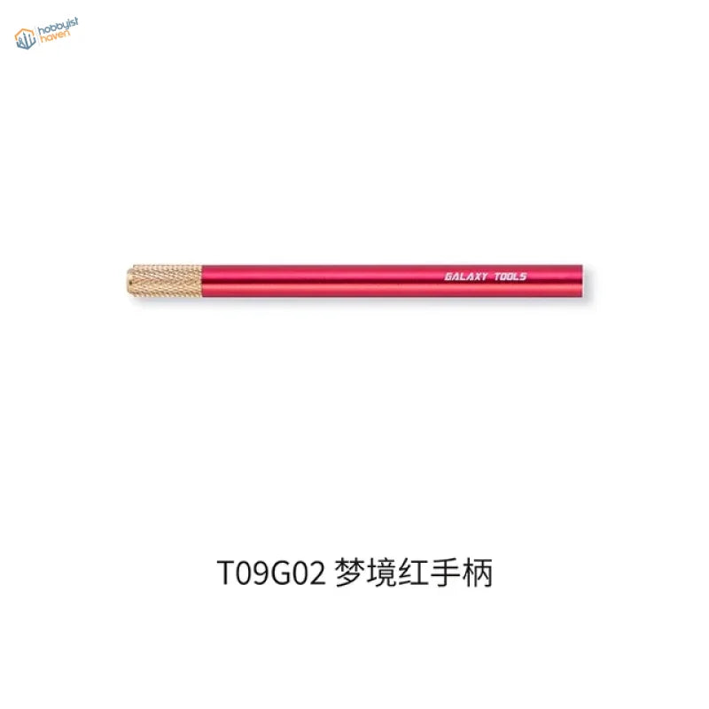 Zimmerit making tool with red metallic handle and gold tip