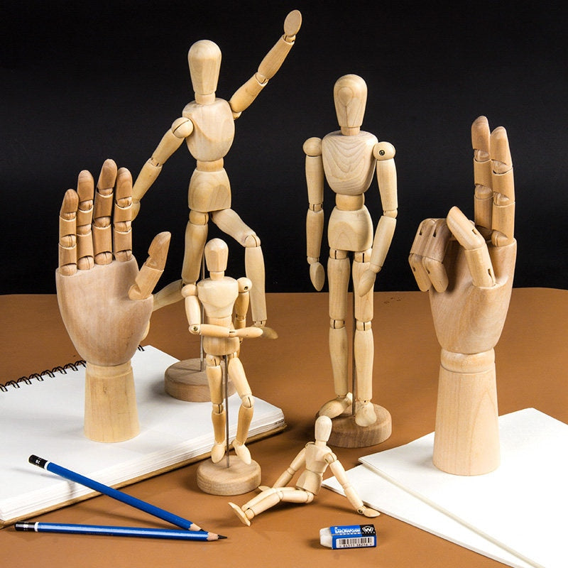 Wooden Mannequin 14 Rotatable Joint Drawing Mannequin Human Body