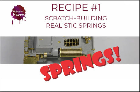 Scratch-built miniature metal spring for a scale model