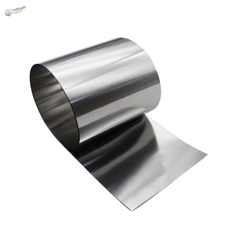 Sleek polished stainless steel foil sheet, 0.01-0.5mm reflective silver finish