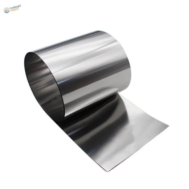Sleek polished stainless steel foil sheet, 0.01-0.5mm reflective silver finish