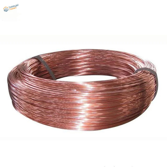 Shiny reddish-brown copper wire spool for 0.2~5 mm scale modeling tools