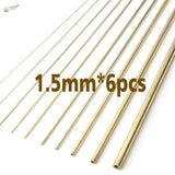 Six 1.5mm brass tubes for scale modeling tools