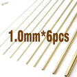 Six 1.0mm brass tubes for scale modeling tools