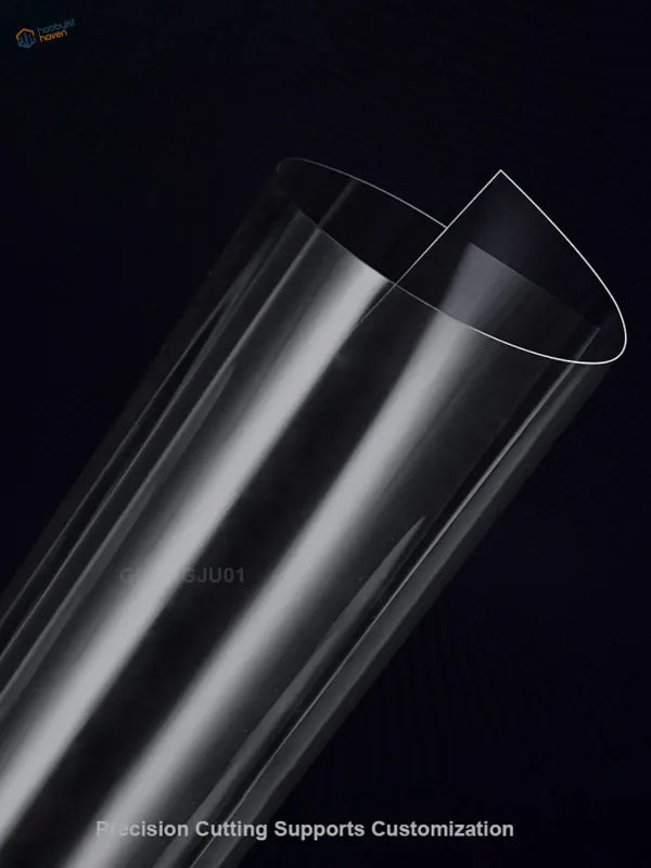 Clear transparent PVC tube cut from 0.3-10mm PVC sheets
