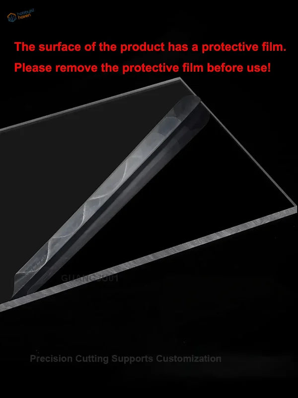 Clear transparent PVC sheet with marbled texture and beveled edges