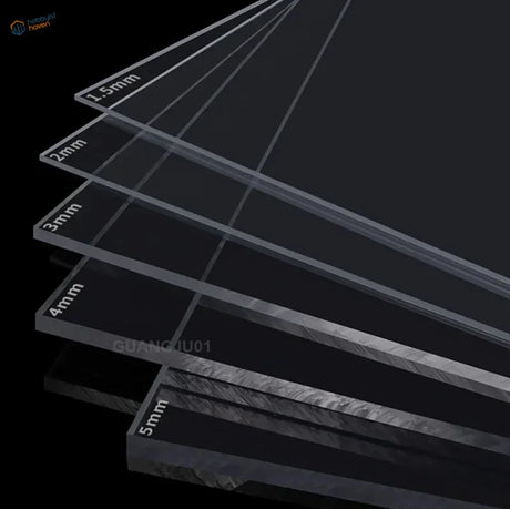 Transparent PVC sheets 1.5mm to 5mm thick clear acrylic finish