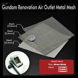 Silver metal mesh sheets 0.3mm 0.4mm 0.6mm for Gundam scale models air intakes