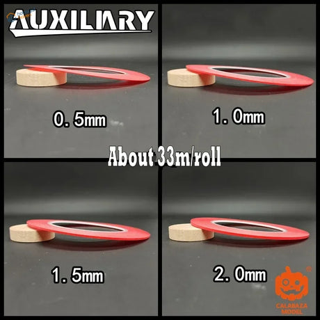 0.5~2.0mm ultra-fine masking tape rolls, red, 33m, 0.5-2.0mm thick