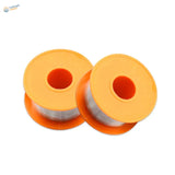 Two orange spools of 0.6-1.5mm silver soldering wire for scale modeling tools
