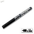 Black 0.7mm metallic marker pen with silver mis dai text on barrel