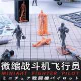 1/48 resin modern fighter pilots: orange plastic pilot on base