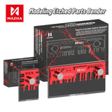 Mazha red aluminum alloy parts bender with engraved design and silver knobs for precise scale modeling tools