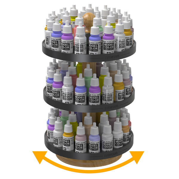 Rotating Paint Bottle Organizer (for 81 bottles)