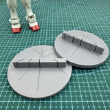 Gray 3D-printed circular protractor cutting aid with degree markings