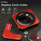 Red and black dspiae stepless circle cutter with precision machining and simple adjustment dial for accurate positioning
