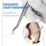 Double-angled fine tweezers with textured grip for scale modeling tools