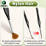 3/6 pcs 5/0 extra fine brushes with black handles and nylon bristles