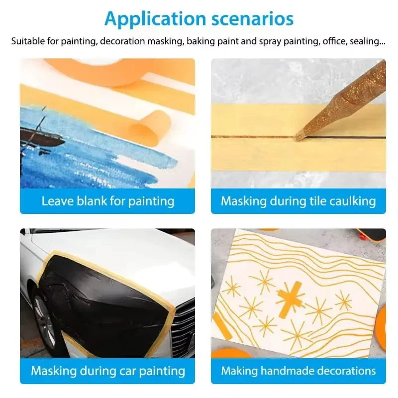 Hobby design gold-colored ultra-thin adhesive masking tape for precision hobby tools in scale modeling projects