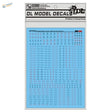 1/100 Gundam decal C001 black red: blue printed model decals sheet