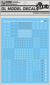 1/100 Gundam decal C002 black red: blue sheet with gray white grid stickers
