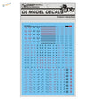 1/100 Gundam decal C002 black red: blue sheet with black, red, silver designs