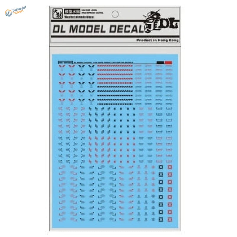 1/100 Gundam decal C002 black red: blue sheet with black, red, silver designs