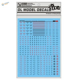 1/100 Gundam decal C002 black red: blue sheet with black, red, silver designs
