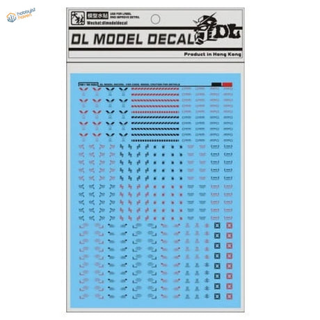 1/100 Gundam decal C002 black red: blue sheet with black, red, silver designs