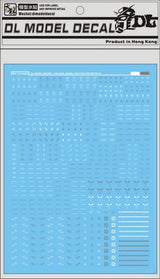 1/100 Gundam decal C002 black red with blue sheet for 1/74 scale models
