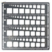 1-10mm square scribing template ruler for Gundam scale modeling