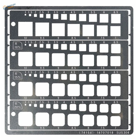 1-10mm square scribing template ruler for Gundam scale modeling