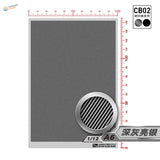 1/12 scale A6 model car body panel in carbon fiber simulating decals, gray metallic ribbed finish