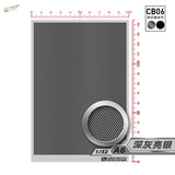 Sleek circular carbon fiber simulating decal with brushed silver mesh ribbing