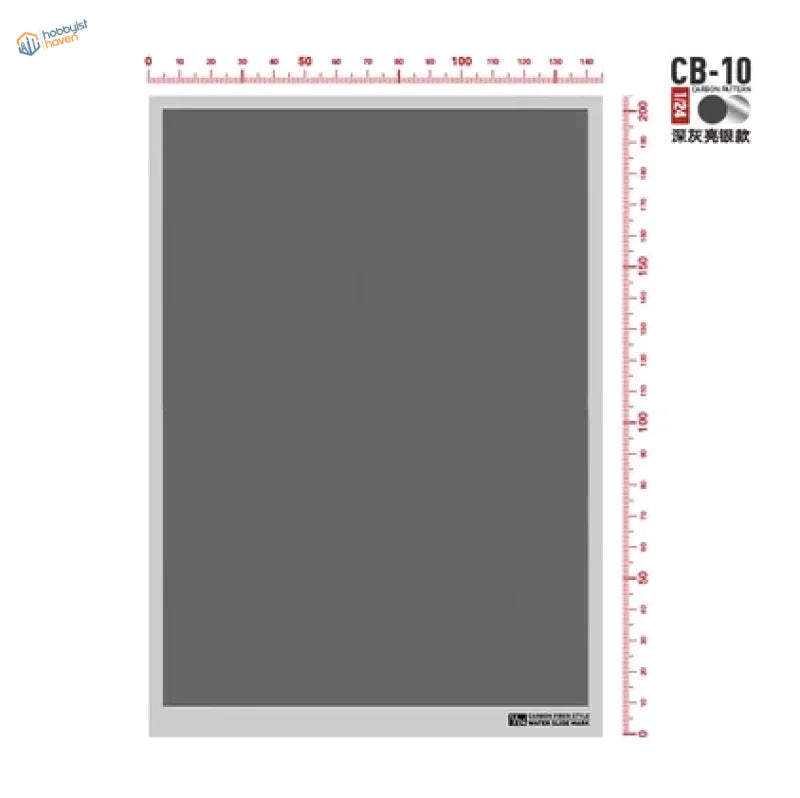 Gray CB-10 notebook with carbon fiber simulating decals, matte minimalist design