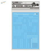 1/144 Gundam decal C011 white grey: blue sheet with white markings